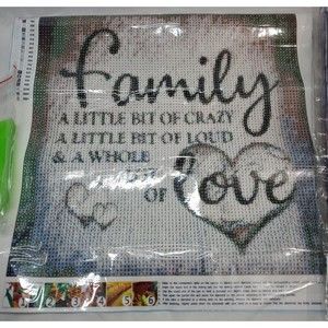 Diamond Painting Kit 'Family' 30cmx30cm As Pictured In Original Packaging